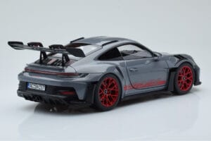 Porsche 911 992 GT3 RS Arctic Gris Pyro Rojo Norev 1:18 187350 Metal - imagen 3 de 8