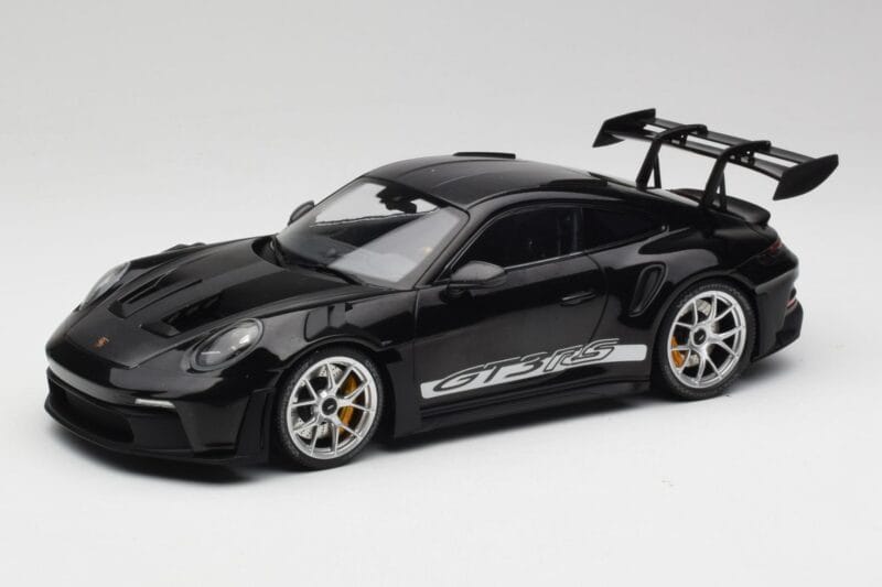 Porsche 911 992 GT3 RS Negro Con Llantas Plata Minichamps 1:18 155062231 Metal