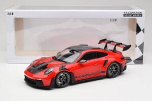 Porsche 911 992 GT3 RS Guards Rojo & Llantas Plata Weissach Package Minichamps 1:18 153062246 Metal - imagen 6 de 6