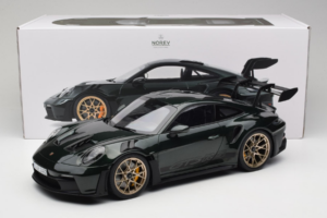 Porsche 911 992 GT3 RS Jet Green Metallic Black Norev 1:12 127532 Metal - imagen 6 de 6