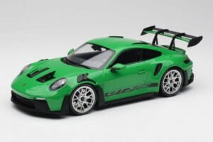Porsche 911 992 GT3 RS Python Verde & Llantas Plata & Decor Negro Minichamps 1:18 153062235 Metal