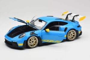 Porsche 911 992 GT3 RS Shark Azul & Amarillo Decor Concept Minichamps 1:18 911992001 Metal - imagen 2 de 8