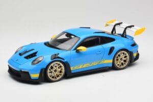Porsche 911 992 GT3 RS Shark Azul & Amarillo Decor Concept Minichamps 1:18 911992001 Metal