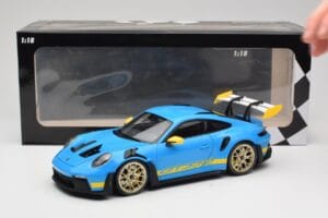 Porsche 911 992 GT3 RS Shark Azul & Amarillo Decor Concept Minichamps 1:18 911992001 Metal - imagen 8 de 8