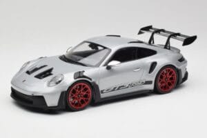 Porsche 911 992 GT3 RS Plata & Llantas Rojas Minichamps 1:18 153062241 Metal