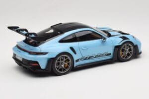 Porsche 911 992 GT3 RS Weissach Pack Gulf Blue Norev 1:18 187367 Metal - imagen 3 de 8
