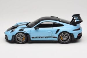 Porsche 911 992 GT3 RS Weissach Pack Gulf Blue Norev 1:18 187367 Metal - imagen 4 de 8