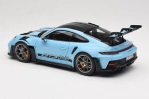 Porsche 911 992 GT3 RS Weissach Pack Gulf Blue Norev 1:18 187367 Metal - imagen 7 de 8