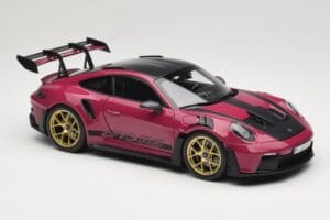 Porsche 911 992 GT3 RS Weissach Package Ruby Star Norev 1:18 187370 Metal - imagen 6 de 8
