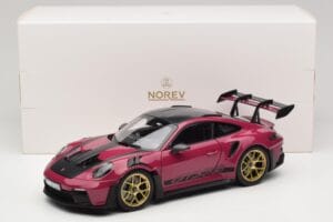Porsche 911 992 GT3 RS Weissach Package Ruby Star Norev 1:18 187370 Metal - imagen 8 de 8