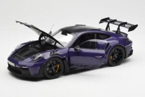 Porsche 911 992 GT3 RS Weissach Package Ultraviolet Norev 1:18 187368 Metal - imagen 2 de 8