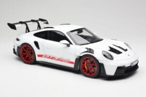 Porsche 911 992 GT3 RS Blanco & Pyro Rojo Norev 1:12 127530 Metal - imagen 4 de 6