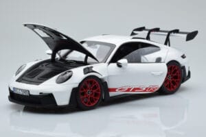 Porsche 911 992 GT3 RS Blanco Pyro Rojo Norev 1:18 187352 Metal - imagen 2 de 8