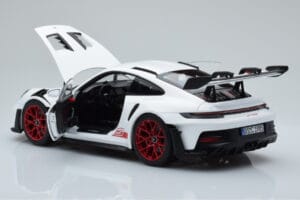 Porsche 911 992 GT3 RS Blanco Pyro Rojo Norev 1:18 187352 Metal - imagen 5 de 8