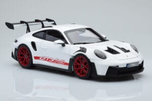 Porsche 911 992 GT3 RS Blanco Pyro Rojo Norev 1:18 187352 Metal - imagen 6 de 8
