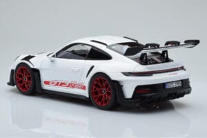 Porsche 911 992 GT3 RS Blanco Pyro Rojo Norev 1:18 187352 Metal - imagen 7 de 8