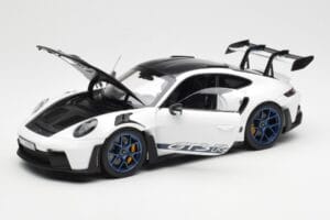 Porsche 911 992 GT3 Weissach Package Blanco & Azul Índigo Norev 1:18 187353 Metal - imagen 2 de 8