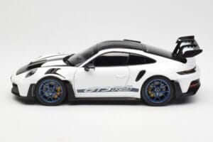 Porsche 911 992 GT3 Weissach Package Blanco & Azul Índigo Norev 1:18 187353 Metal - imagen 4 de 8