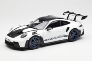 Porsche 911 992 GT3 Weissach Package Blanco & Azul Índigo Norev 1:18 187353 Metal