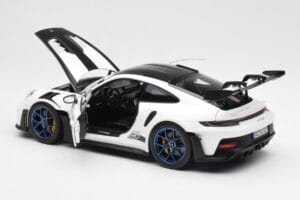 Porsche 911 992 GT3 Weissach Package Blanco & Azul Índigo Norev 1:18 187353 Metal - imagen 5 de 8