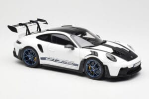 Porsche 911 992 GT3 Weissach Package Blanco & Azul Índigo Norev 1:18 187353 Metal - imagen 6 de 8