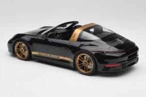 Porsche 911 992 Targa Porsche Design Negro & Oro Concept Minichamps 1:18 PORSCHE001 Metal - imagen 5 de 6