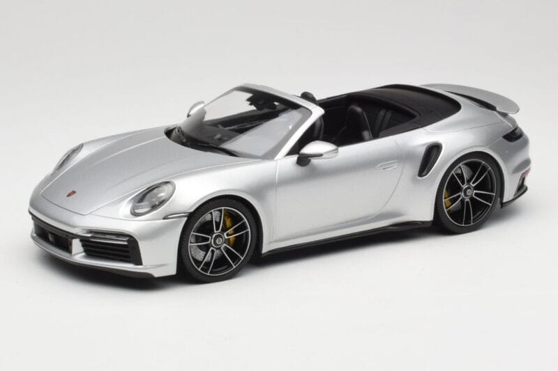 Porsche 911 992 Turbo S Descapotable Plata Minichamps 1:18 155069082 Metal