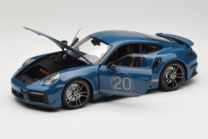 Porsche 911 992 Turbo S Coupe Sport Design Azul Minichamps 1:18 113069073 Metal - imagen 2 de 8
