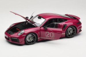 Porsche 911 992 Turbo S Coupe Sport Design Rojo Minichamps 1:18 113069075 Metal - imagen 2 de 8