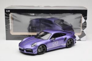 Porsche 911 992 Turbo S Sport Design Package Viola Metallic Minichamps 1:18 155069174 Metal - imagen 6 de 6
