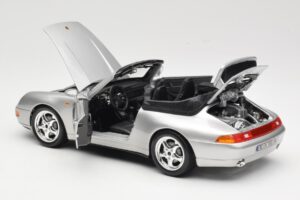 Porsche 911 993 Carrera Cabriolet Plata Bburago 1:18 18-12039 Metal - imagen 5 de 8