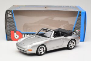 Porsche 911 993 Carrera Cabriolet Plata Bburago 1:18 18-12039 Metal - imagen 8 de 8
