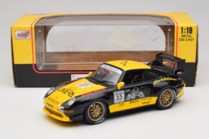 Porsche 911 993 GT2 #55 Negro & Amarillo Anson 1:18 30325-W Metal - imagen 5 de 6