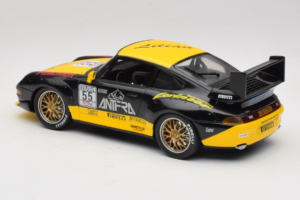 Porsche 911 993 GT2 #55 Negro & Amarillo Anson 1:18 30325-W Metal - imagen 6 de 6