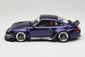 Porsche 911 993 RWB Army Girl Morado GT Spirit 1:18 GT562 Resina - imagen 3 de 6