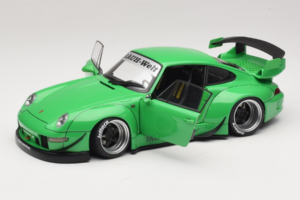 Porsche 911 993 RWB Verde Gun Grey Wheels AUTOart 1:18 78151 Compuesto - imagen 2 de 8