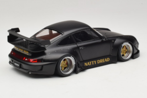 Porsche 911 993 RWB Matt Black With Gold Wheels AUTOart 1:18 78154 Compuesto - imagen 3 de 8
