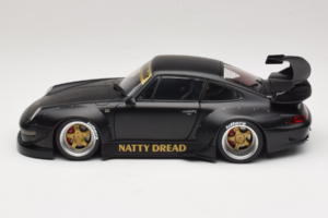 Porsche 911 993 RWB Matt Black With Gold Wheels AUTOart 1:18 78154 Compuesto - imagen 4 de 8