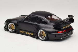 Porsche 911 993 RWB Matt Black With Gold Wheels AUTOart 1:18 78154 Compuesto - imagen 7 de 8