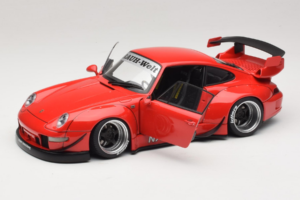 Porsche 911 993 RWB Rojo Gun Grey Wheels AUTOart 1:18 78153 Compuesto - imagen 2 de 8