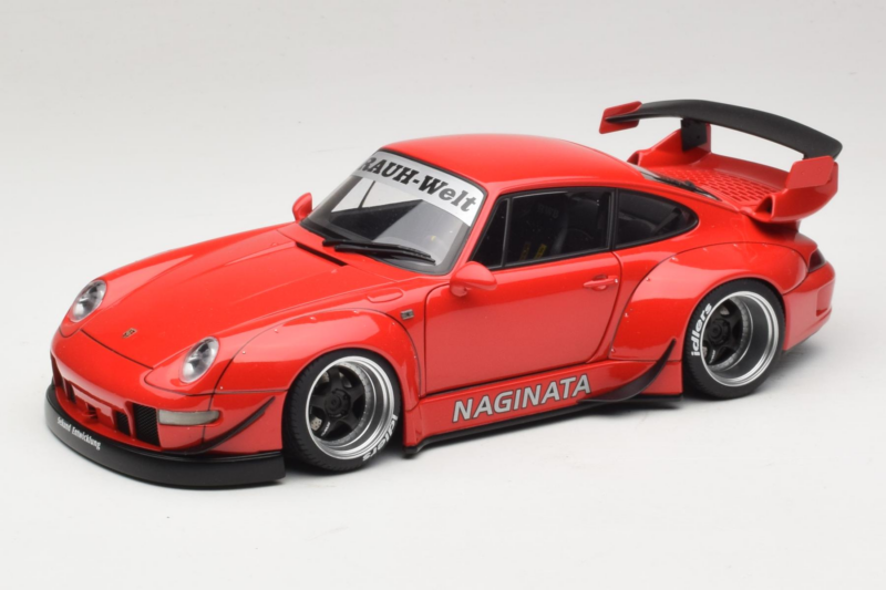 Porsche 911 993 RWB Rojo Gun Grey Wheels AUTOart 1:18 78153 Compuesto
