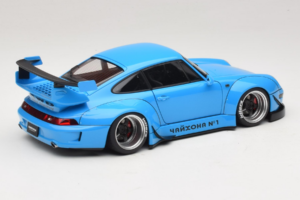 Porsche 911 993 RWB Azul Cielo Gun Grey Wheels AUTOart 1:18 78152 Compuesto - imagen 3 de 8