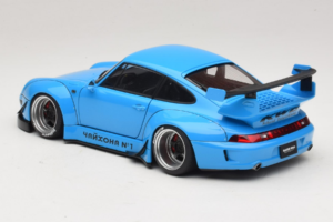Porsche 911 993 RWB Azul Cielo Gun Grey Wheels AUTOart 1:18 78152 Compuesto - imagen 7 de 8