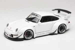 Porsche 911 993 RWB Blanco Gun Grey Wheels AUTOart 1:18 78150 Compuesto