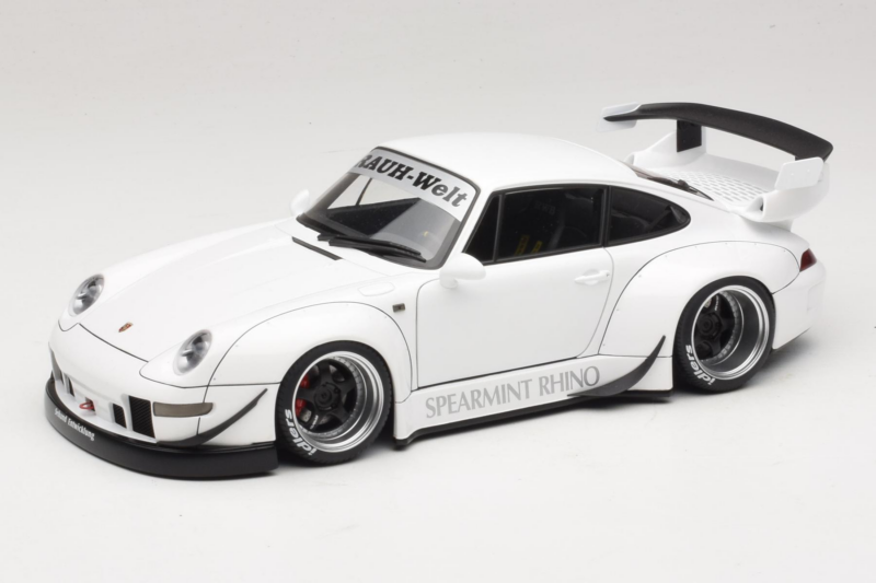 Porsche 911 993 RWB Blanco Gun Grey Wheels AUTOart 1:18 78150 Compuesto