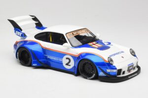 Porsche 911 993 RWB X Liberty Walk Blanco Con Azul GT Spirit 1:18 GT530 Resina - imagen 4 de 8
