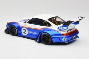 Porsche 911 993 RWB X Liberty Walk Blanco Con Azul GT Spirit 1:18 GT530 Resina - imagen 5 de 8