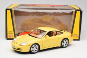Porsche 911 996 Carrera Amarillo Bburago 1:18 30085-M1 Metal - imagen 8 de 8