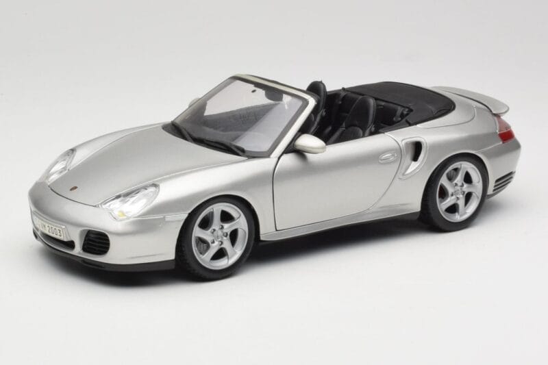 Porsche 911 996 Turbo Cabriolet Plata Maisto 1:18 31660 Metal