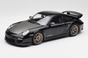 Porsche 911 997 GT2 RS Negro & Plata Ruedas Minichamps 1:18 100069401 Metal